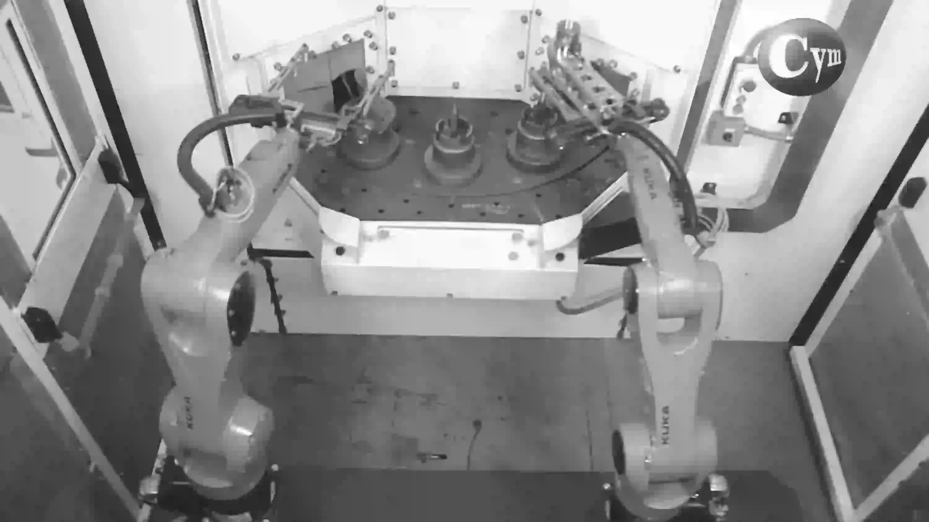 Shot peening de diafragmas de embrague — robotizada