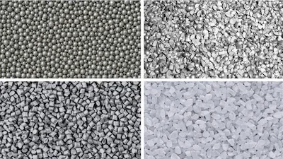 Granalla esférica y angular CYM Materiales Granalla de acero esferica (steel shot) comercializada por CYM Materiales para equipos de granallado automatico