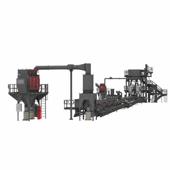 Granalladora interna de tubos por turbina