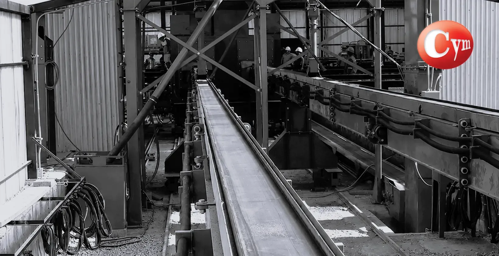 Transportador rodillos rotación tubos granallado interno turbina CYM Materiales 2 tubos simultáneos gasoductos acueductos