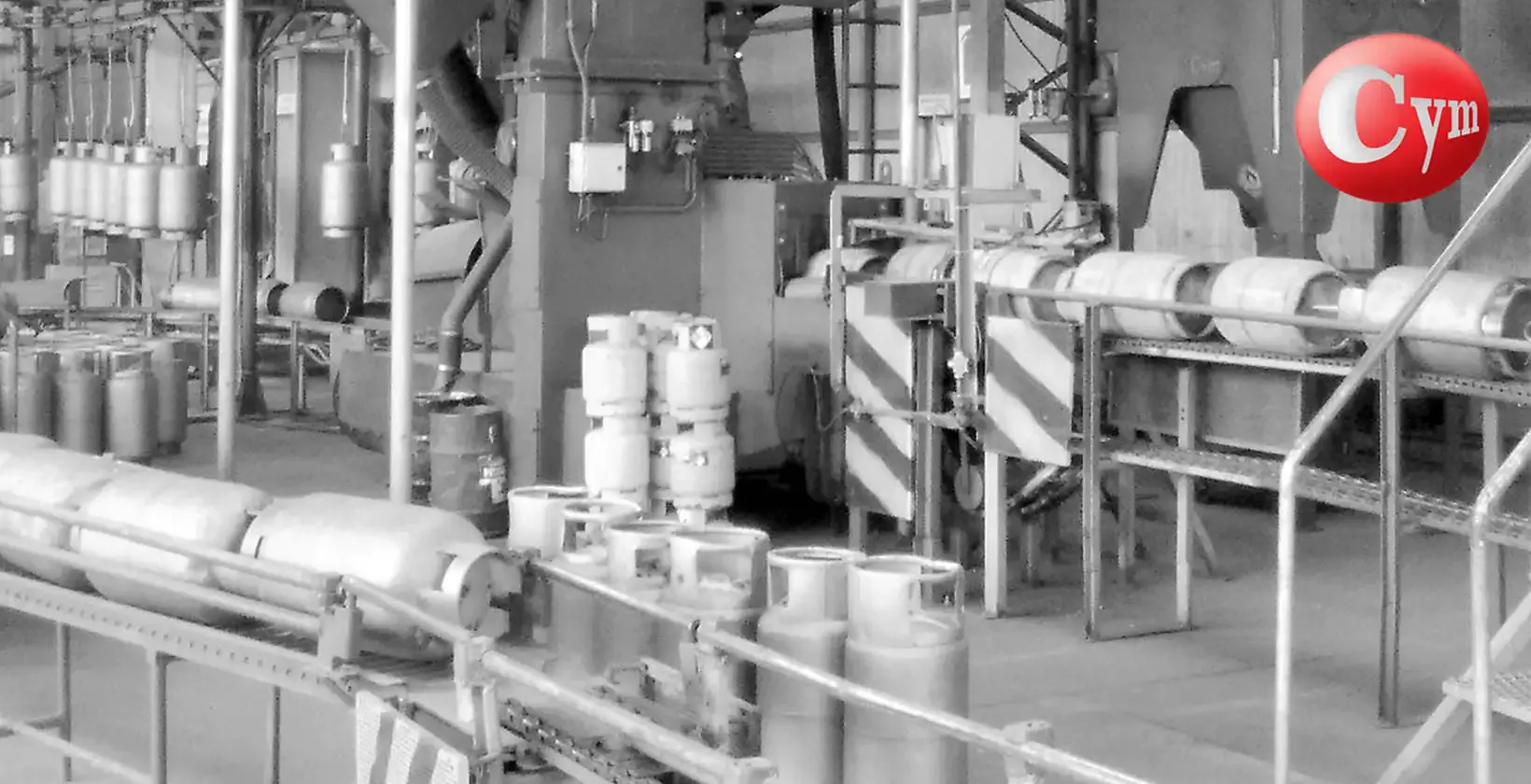 Granalladora GAR 300-RI CYM – alta producción con transportador de cadena, silo y colector · Duragas Abastible, Ecuador