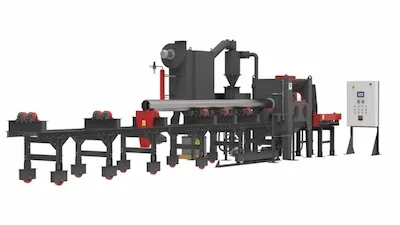 Shot peening roscas tubos