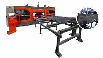 taladrado de vigas y perfiles CNC